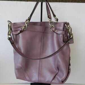 COACH  F17165 Leather Brooke Soho SHIMMERY PURPLE  Shoulder Bag Hobo